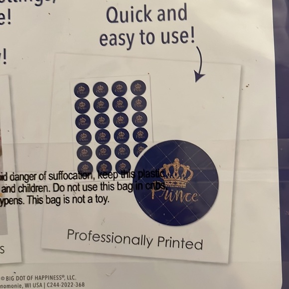 Baby shower stickers that say little pumpkin on them 24 count - Picture 6 of 10